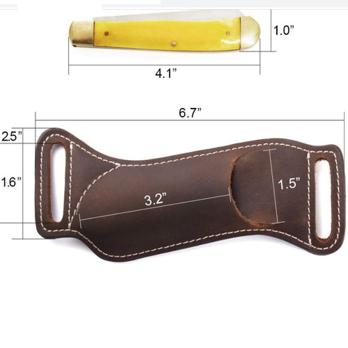 Cross-border folding knife sheath, leather pouch storage, outdoor knife storage sheath, knife case, waist-hanging folding knife sheath