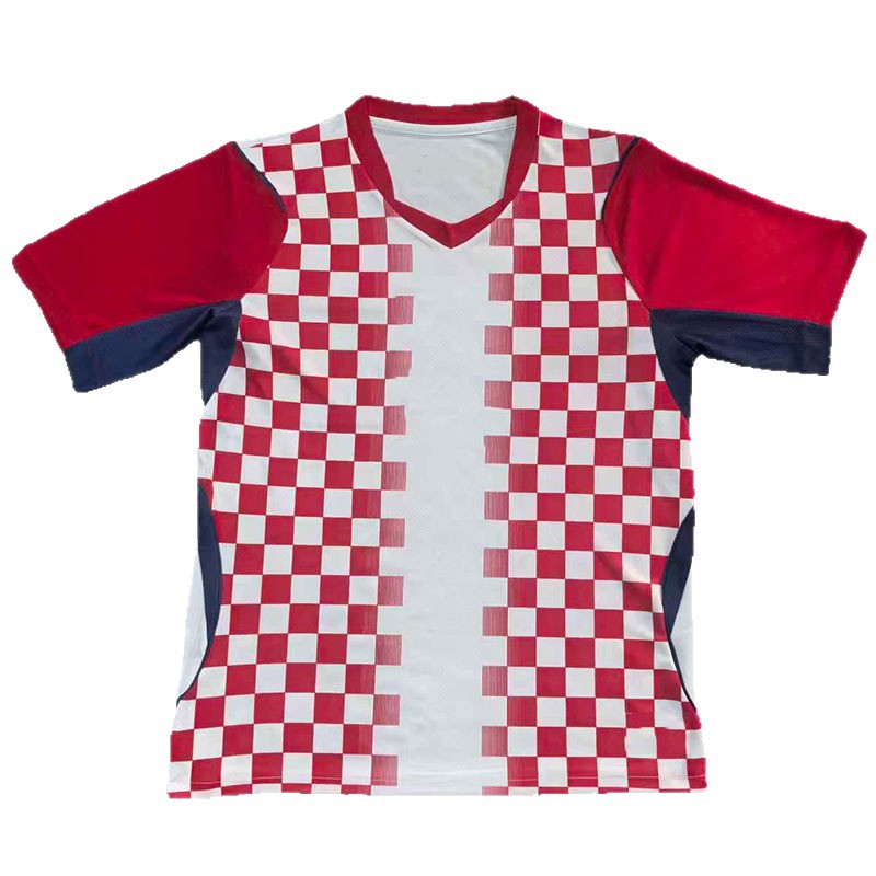 26-27 Hochwertiges Kroatien Heim-Fan-Trikot Kurzarm_voghion.com