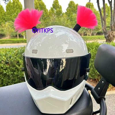 Helmet Decoration with Sky-High Cannon Mushroom Dəbilqə (Kaska) aksesuarları - rose-red-pair