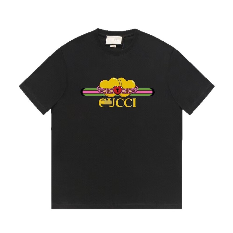 G's ヨーロッパ版半袖夏トレンドブランド古家プリントTシャツレタートップトレンドルーズ半袖TシャツカップルT|undefined
