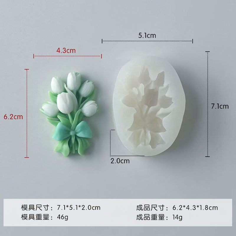 ✅ さまざまな花のシリコンモールド diy チョコレートフォンダンローズフラワー接着剤アロマセラピー石膏キャンドルモールド|undefined