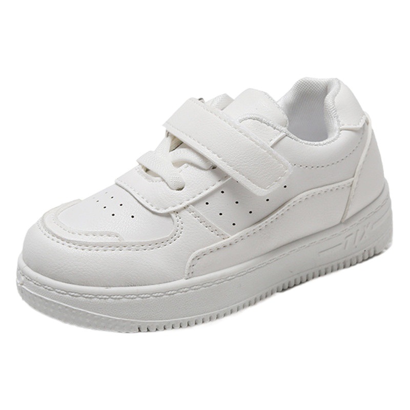 Children's White Shoes 2026 Spring and Autumn New Style Boys and Girls Sports Shoes Casual Sneakers Leather Soft Sole Baby Shoes Single