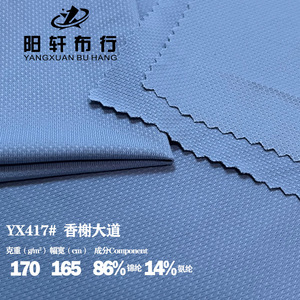 厂家直销锦纶高弹提花冰丝面料 T恤瑜伽运动服防晒服等针织面料