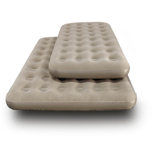 Factory Source Outdoor Single and Double Inflatable Bed Suede Thickeneded Portable Pvc Foldableable Inflatable Reclining Mattress