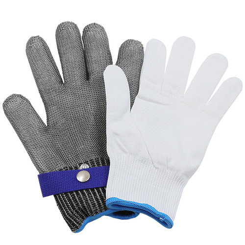 Anti-cutting metal gloves cutting and slaughtering chainsaw operation labor protection hand protection stainless steel wire gloves