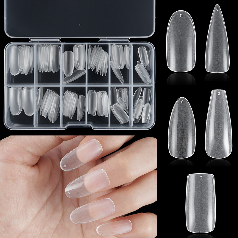 Nail Art Nail Tips Water Drop Almond Matte Extension Nail Salon 120 Pieces No Filing Required Seamless Wearable Nails Wholesale