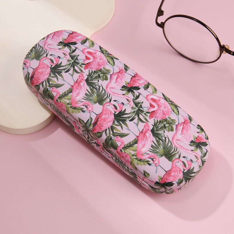 New Pink Flamingo Fashionable Simple and Beautiful Storage Glasses Sunglasses Sunglasses Portable Dust-Proof and Pressure-Proof Box New Pink Flamingo Fashionable Simple and Beautiful Storage Glasses Sunglasses Sunglasses Portable Dust-Proof and Pressure-Proof Box