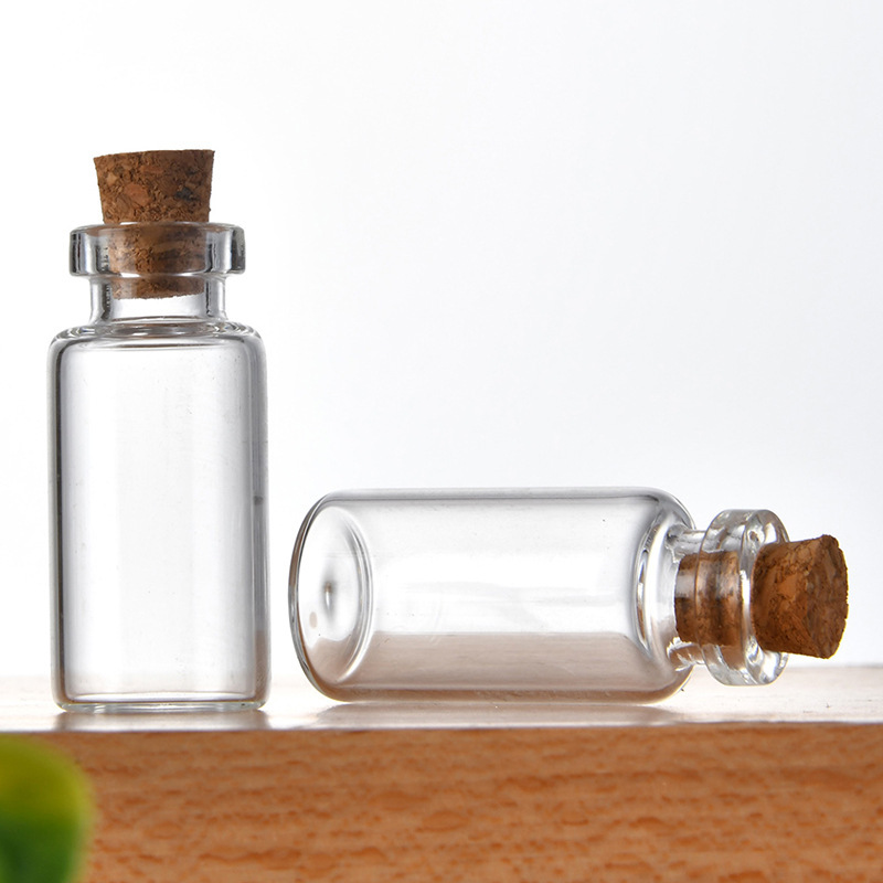 源头厂家3ml5ml迷你小漂流瓶许愿瓶玻璃瓶饰品装沙瓶水宝宝玻璃瓶