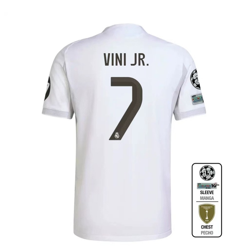レアル・マドリード 2526 ジャージ レアル・マドリード ホーム チャンピオンズリーグ No.5 ベリンガム No.9 ムバッペ サッカーユニフォーム|undefined
