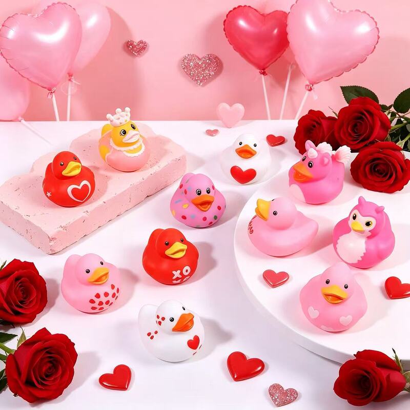 Foreign Trade Hot Product Enamel Duck Kidsren's Bath Toy Duck Squeak Floating Water Play Valentine's Day Little Yellow Duck Gift