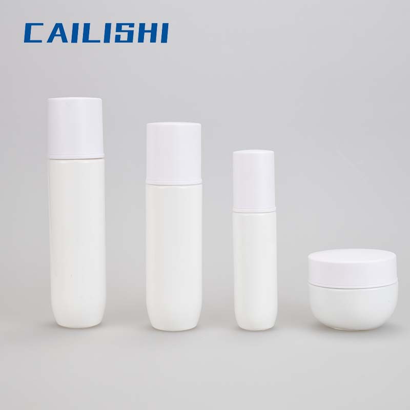 现货迪玻璃瓶套装哑白色玻璃瓶120ml旋盖玻璃瓶40ml粉底液玻璃瓶