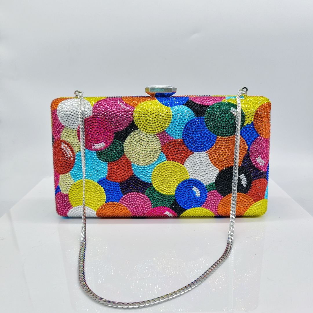 Túi clutch nữ đính đá dạ hội hình bong bóng cầu vồng — Bong bóng cầu vồng, Tùy chỉnh màu sắc khác/300 đơn hàng tối thiểu chi tiết 1