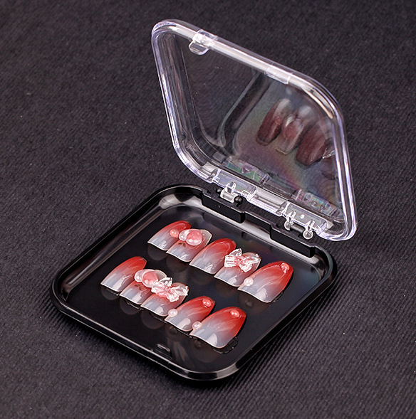Caja transparente de uñas. Use Nail Box, caja de joyas. Caja de uñas. Caja de almacenamiento de Nail Box