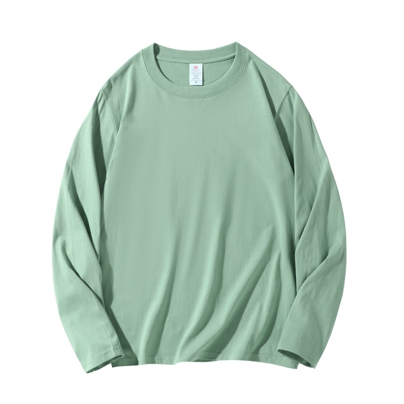 230g長袖Tシャツ メンズ 無地 丸首 ゆったり ベースレイヤー カルチャーシャツ インナー 作業服 カスタムプリントロゴ入り|undefined
