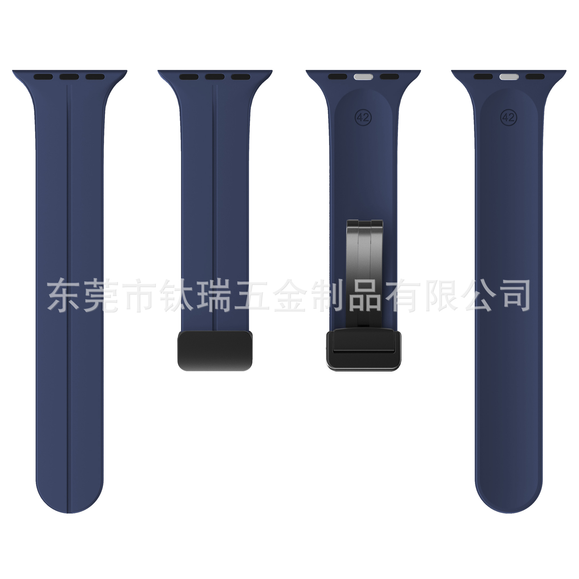 Adecuado para Apple correa de silicona Apple Watch 8ultra Apple magnética plegable hebilla Correa sin imán gota