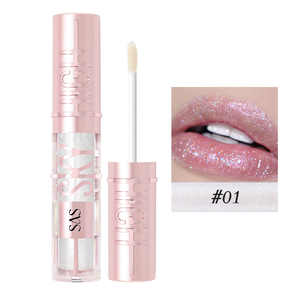 SAS venta al por mayor transfronteriza venta caliente espejo impermeable brillo de labios con luz de agua esmalte de labios nacarado hidratante SAC152