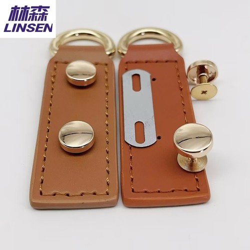 Handmade replacement of bag accessories, D-ring strap connection buckle with screw nuts, women's bag side hanging buckle modification