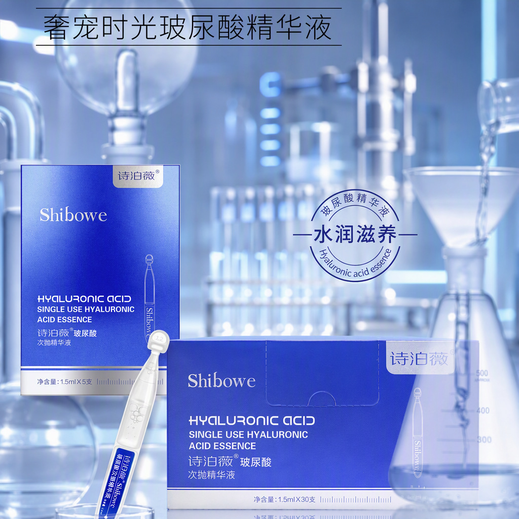 诗泊薇玻尿酸次抛精华液补水保湿滋养安瓶 面部水润透亮精华护肤