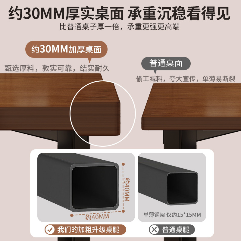 Mesa de comedor rectangular, restaurante de barbacoa de estilo industrial, restaurante comercial, mesa de comedor pequeña, tienda de fideos, combinación de mesa y silla especiales para taberna