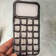 编织纹立体格子iphone17ProMax电镀手机壳15透明黑色软壳13金色16