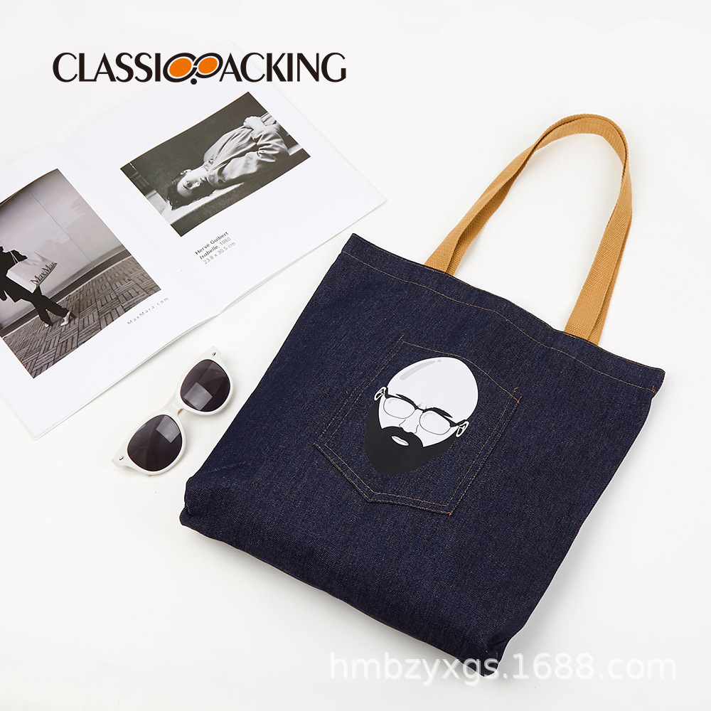 2022 de moda del todo-fósforo del bolso de gran capacidad de un solo hombro bolsa de mezclilla de fábrica al por mayor bolsa de compras Portátil Bolsa de asas