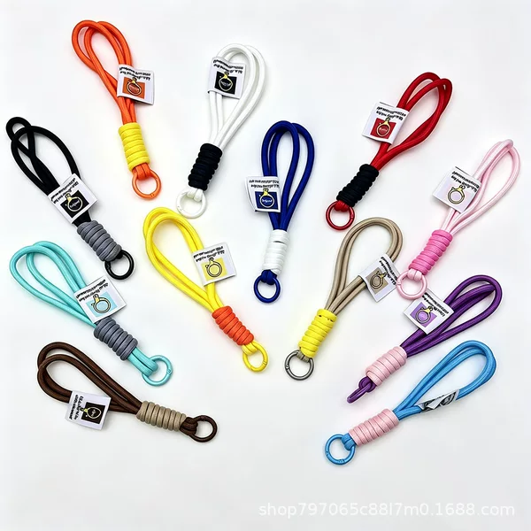 Lanyard Bag Pendant Keychain Ins-Style Bead Pendant Woven Rope Dopamine Accessories Jewelry Doll DIY