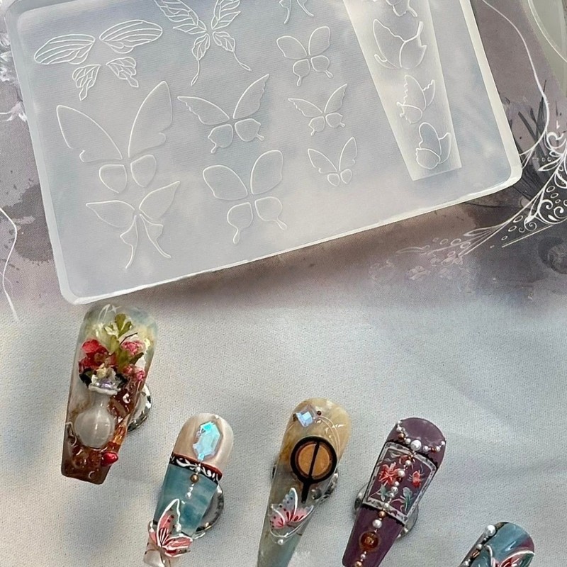 蝴蝶爆款新款硅胶模具diy美甲装饰立体手工雕花饰品|undefined