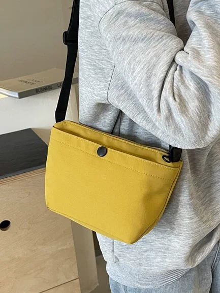 Forest Style Crossbody Bag Women's Commuter Shoulder Bag New Japanese and Korean Ins Summer Shopping Simple Versatile Canvas Armpit Bag