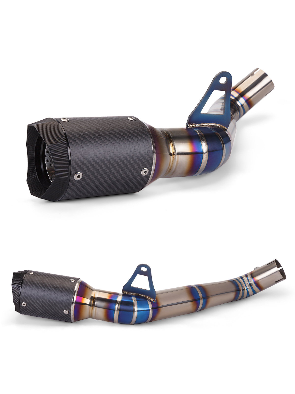 Motorcycle modified exhaust pipe CBR1000 middle and tail carbon fiber protective cover 08-16 years 17-19 years straight up