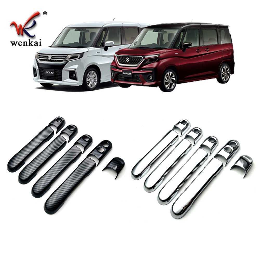 Adecuado para Suzuki 21 Solio bandido modificado puerta exterior galvanoplastia cubierta de la manija de la puerta pegatinas decorativas