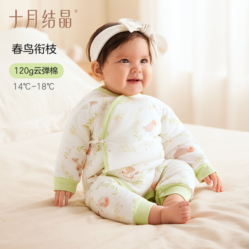 10月に結晶化した赤ちゃん服の連体服秋冬に綿を挟んで服を着ます。|undefined