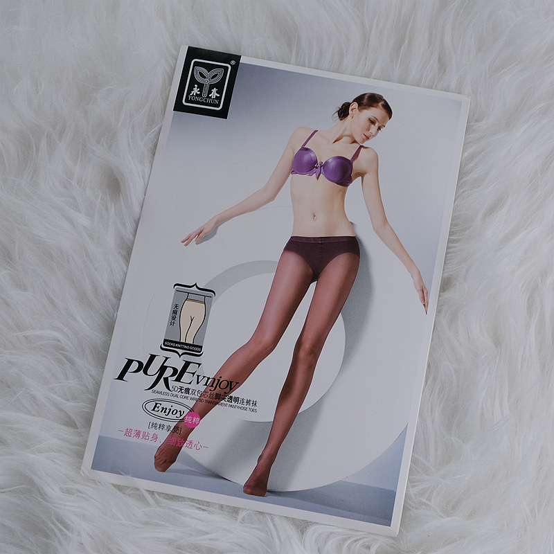Yongchun women stockings summer ultra-thin seamless pantyhose wholesale summer stocking double core-spun silk toe transparent pantyhose
