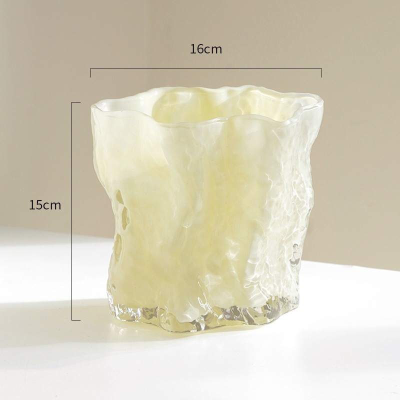 Flores ligeras de lujo vidrio transparente decoración creativa sala de estar flor de alta calidad mesa de comedor flores caseras rosa claveles