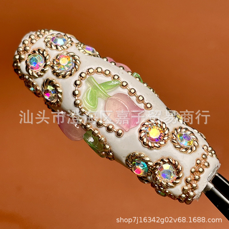 Nepal inlaid series handmade barrel beads diy accessories handmade loose beads spacer beads Buddha necklace accessories