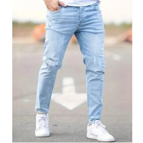 Men's Slim Fit Ripped Jeans Cross Border European American Style NK393_mkmklike.com