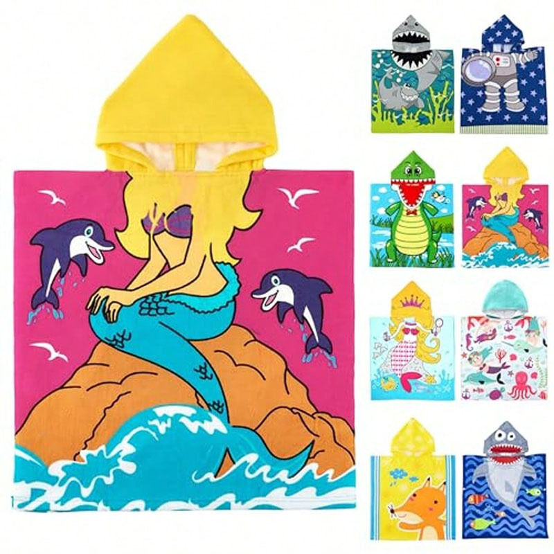 Amazon's Best-Selling Children's Hooded Absorbent Bath Towel for Boys and Girls, Cartoon Cape, Absorbent and Quick-Drying Bathrobe Amazon's Best-Selling Children's Hooded Absorbent Bath Towel for Boys and Girls, Cartoon Cape, Absorbent and Quick-Drying Bathrobe