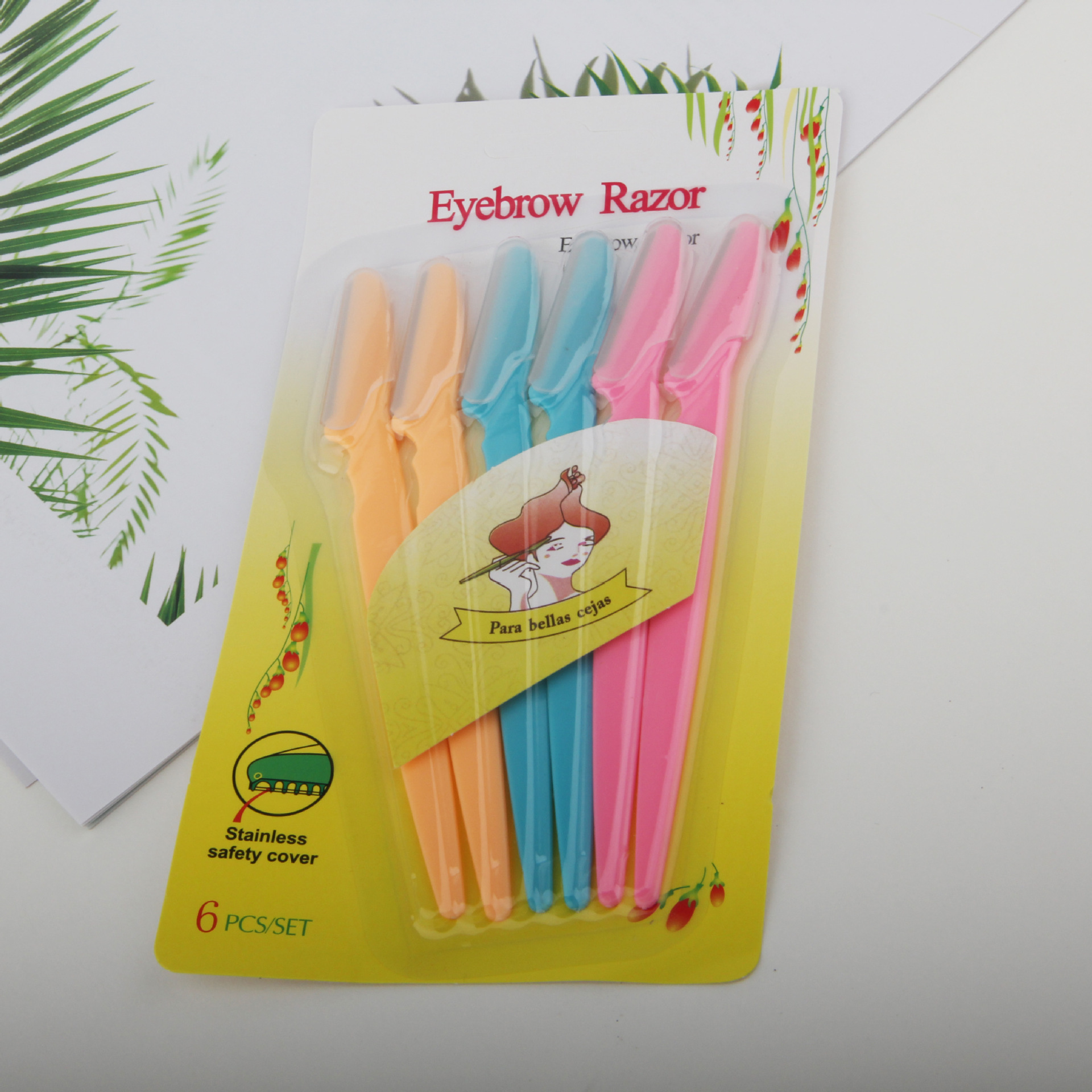 Fábrica al por mayor ceja trimmer afilado raspador de cejas ceja trimmer belleza ceja que forma la herramienta