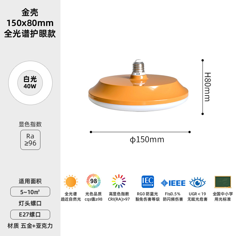 Bombilla de espectro completo tornillo E27 super brillante fuente de luz de protección de ojos lámpara de ahorro de energía lámpara de lámpara
