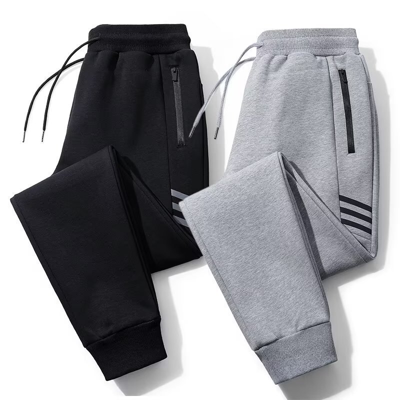 Sweatpants Spring and Autumn Pure Cotton Pants Men's Casual Trousers Summer Thin Men's Loose Straight Gray Men's Sports Pants