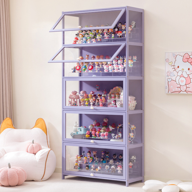 Blind Box Storage Display Rack Dopamine Pop Mart Model Storage Box Dustproof Building Block Doll Figurine Display Cabinet