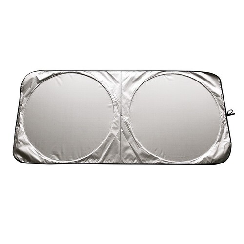 Car sunscreen sunshade coated with silver titanium silver sunshield Car double circle front sunshield