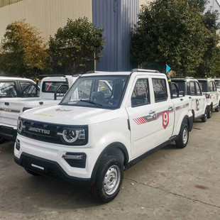 新能源電動四輪車成人皮卡載貨車油電兩用多功能雙排皮卡