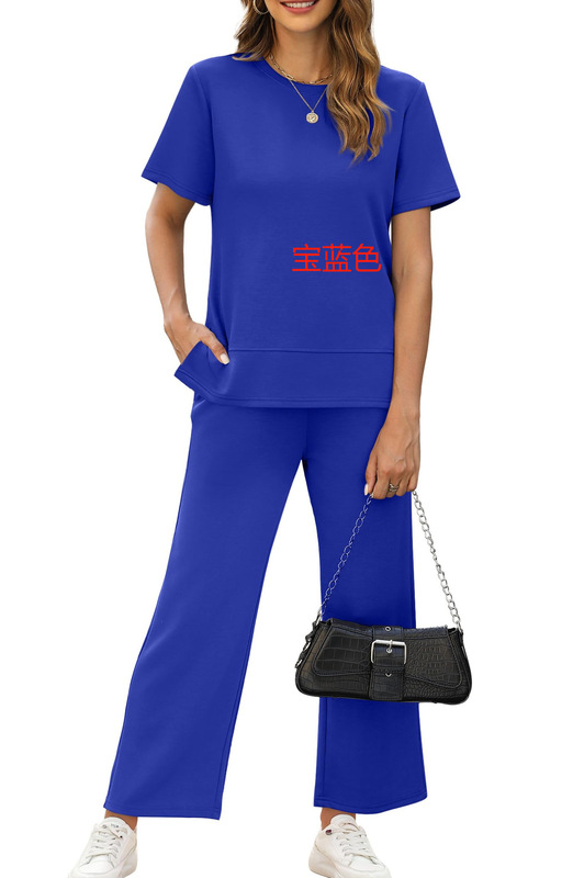 2025アマゾン独立駅越境爆品夏セクシー女性丸首tシャツゆるいプルオーバー半袖上着|undefined