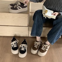 正品2025新款时尚潮流休闲面包鞋韩版厚底德训鞋运动板鞋女鞋