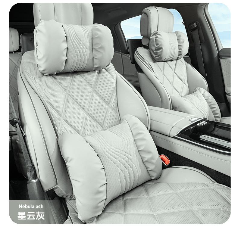 2025 New Car Headrest and Lumbar Support, High-End Bubble Cotton Neck Pillow, Comfortable and Breathable Shoulder Pads, Car Headrest Pillow