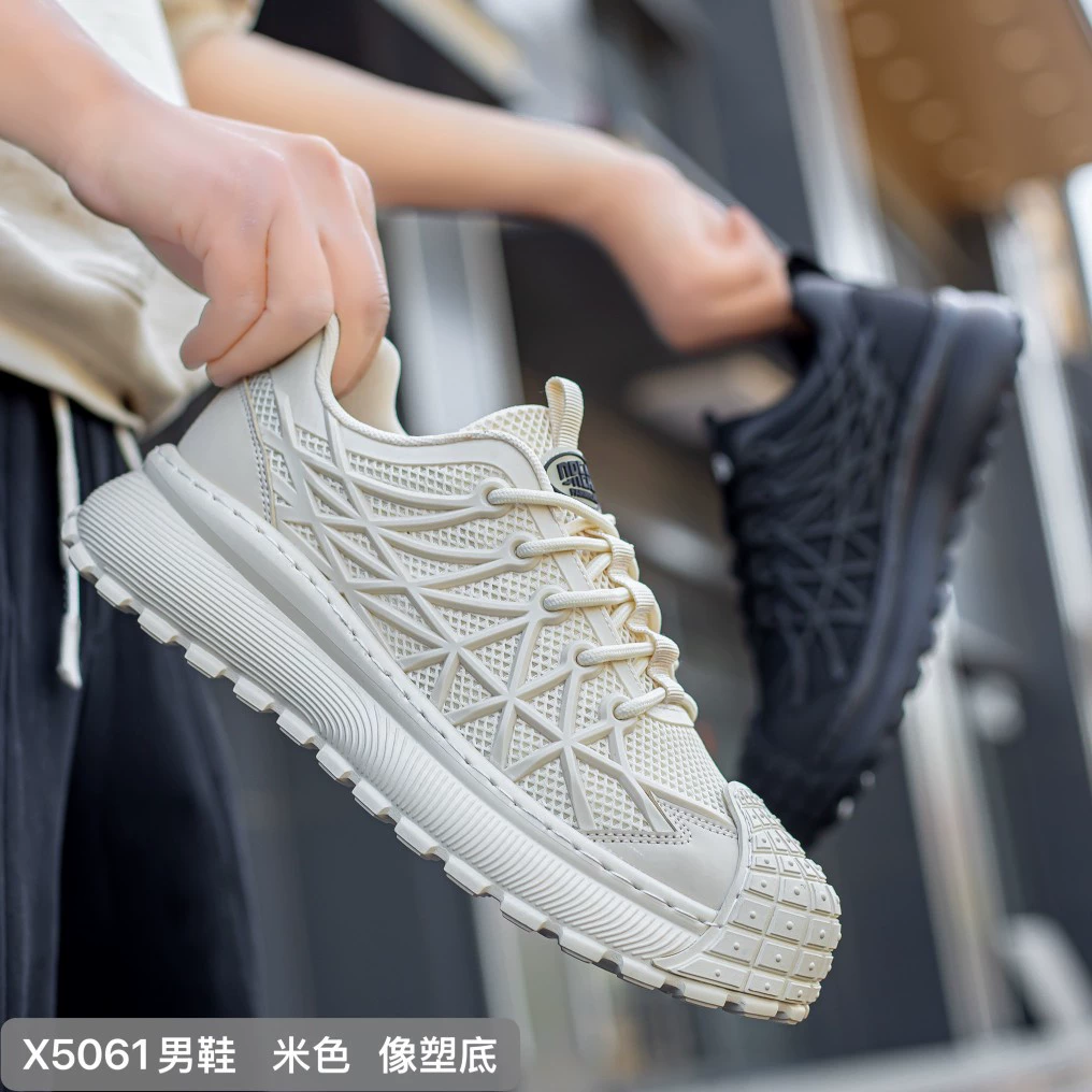 Мужские кроссовки весна-лето 2025, новые европейские, универсальные, лёгкие, мягкая подошва, сетчатые, дышащие, спортивные, повседневные, модные.