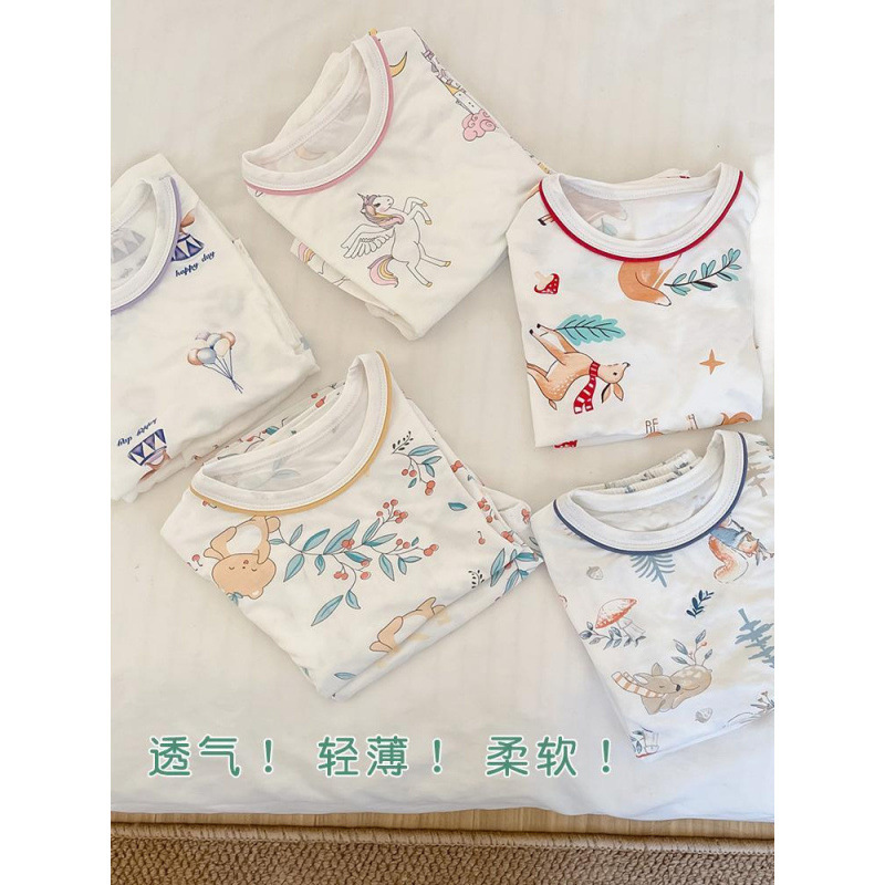 子供パジャマ 2025 新しい夏タイプ A 夏モーダルベビー夏通気性空調服男の子と女の子薄い|undefined