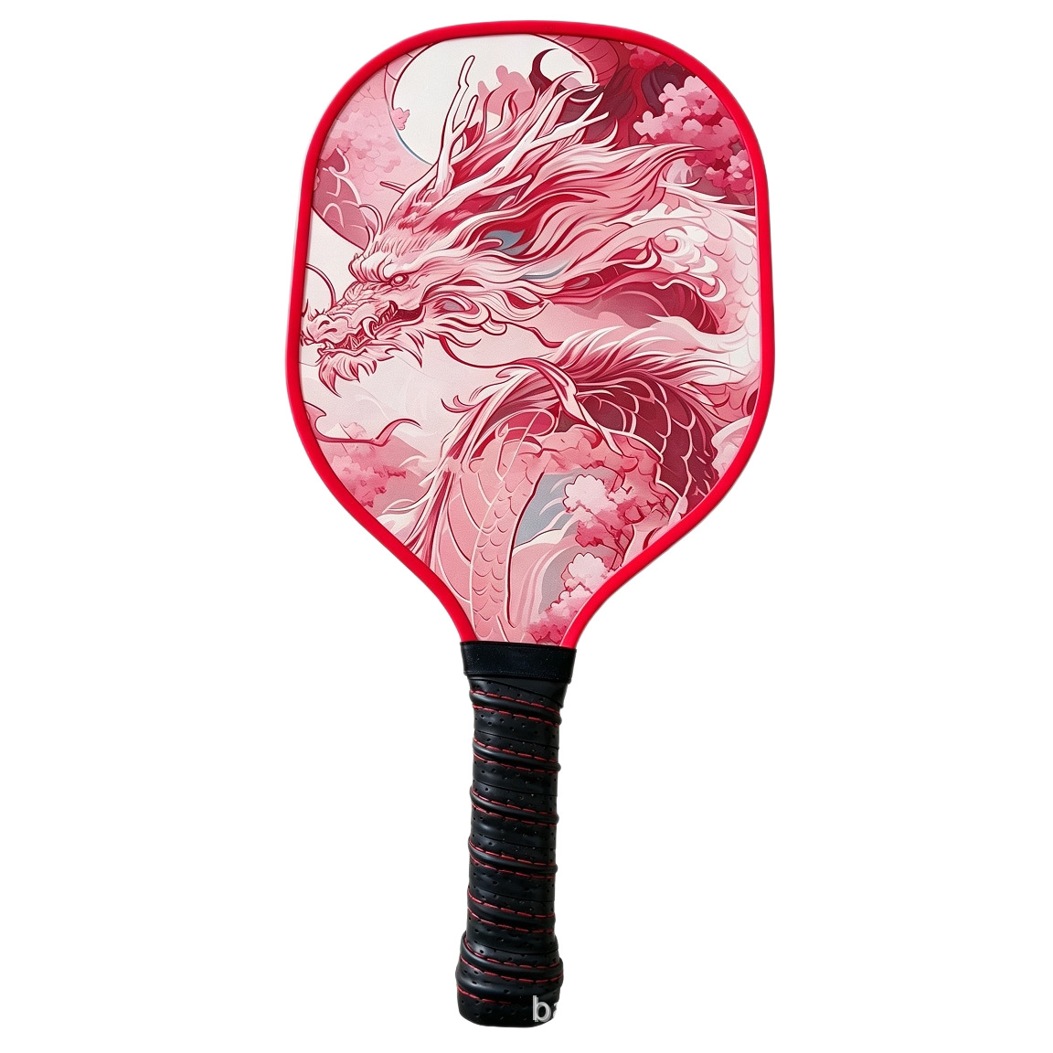 Wooden/glass/carbon fiber pickleball racket set with ball bag, suitable for indoor and outdoor use; the racket face features a DIY design