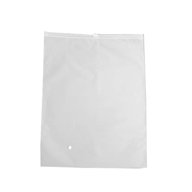 Bolsa de cremallera de ropa transparente esmerilado engrosado autosellante de almacenamiento de plástico sellado bolsa de embalaje de ropa al por mayor de impresión
