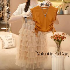 橘色蛋糕裙-套裝